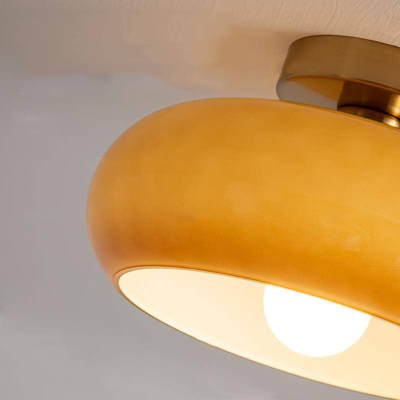 Modern Retro Round Glass Pendant Light