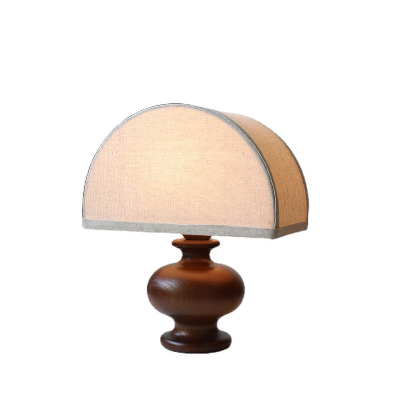 Vintage Japanese Wabi-Sabi Solid Wood Table Lamp - 1-Light