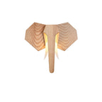 Nordic Solid Wood Elephant LED Sconce