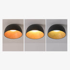 Modern Wooden Bowl LED Flush Mount Ceiling Light