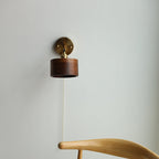 Scandinavian Copper & Wood 1-Light Sconce