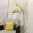 Premium Bamboo Pole Floor Lamp - Retro Zen Design, 1-Light