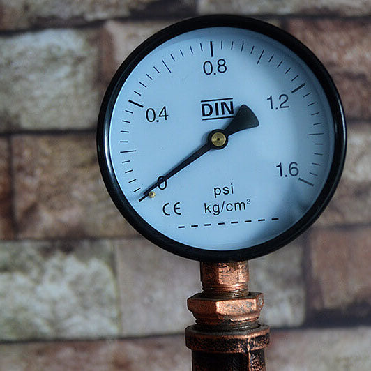 Steampunk Copper Water Pipe 2-Light Floor Lamp