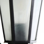 Modern Hexagonal Aluminum Outdoor Wall Sconce with Frosted