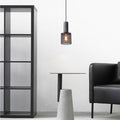 Industrial Tapered Cement Pendant Light - 1-Light Fixture for Living Room