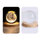 Modern Star System Crystal Ball USB LED Night Light Table Lamp for Bedroom