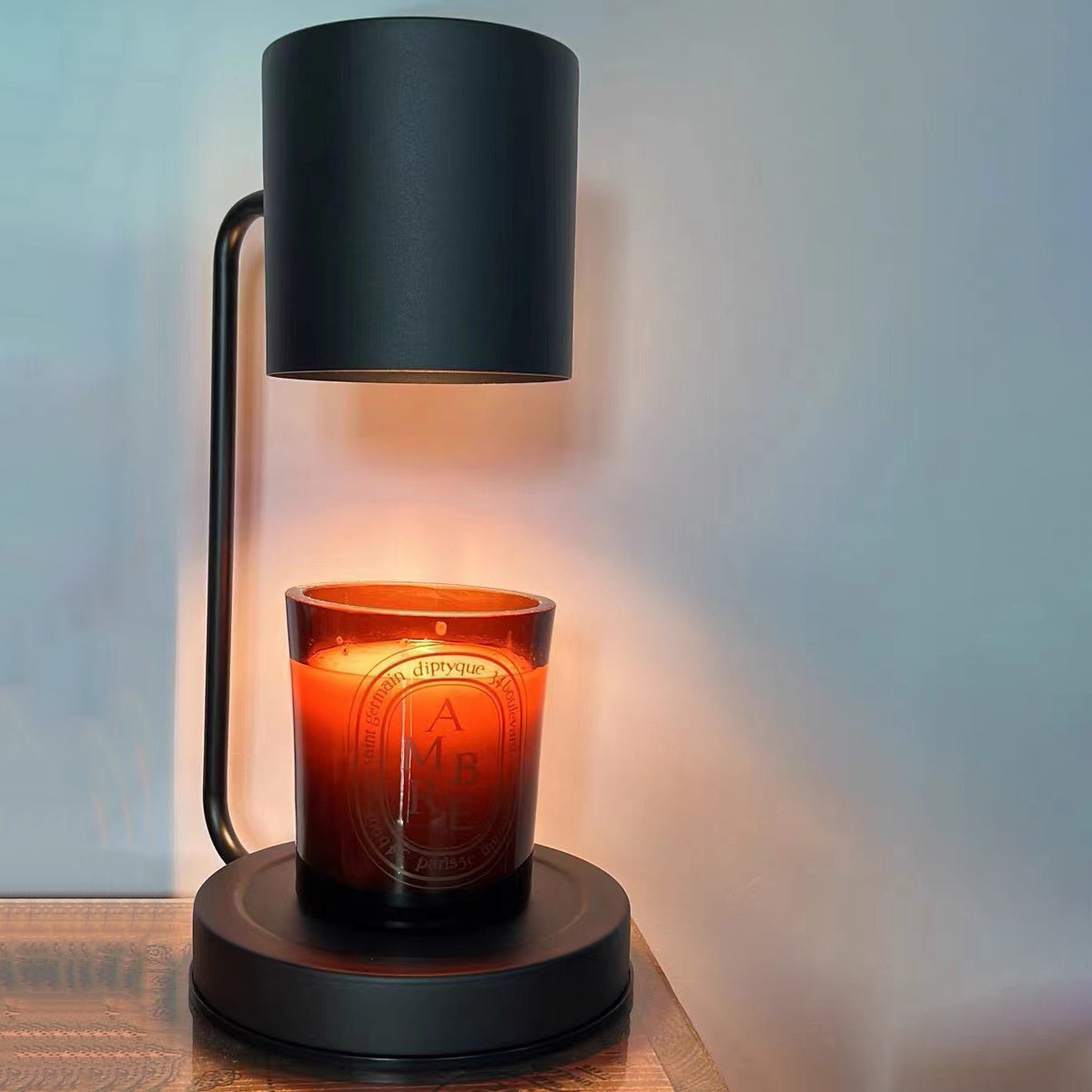 Nordic Iron Cylinder Table Lamp with Melting Wax Shade - 1 Light for Study