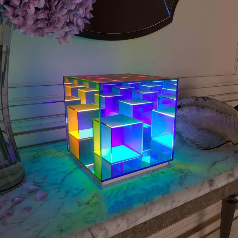 RGB Acrylic Rubik's Cube LED Table Lamp