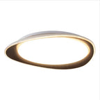 Contemporary Wood Grain Pebble LED Flush Mount Ceiling