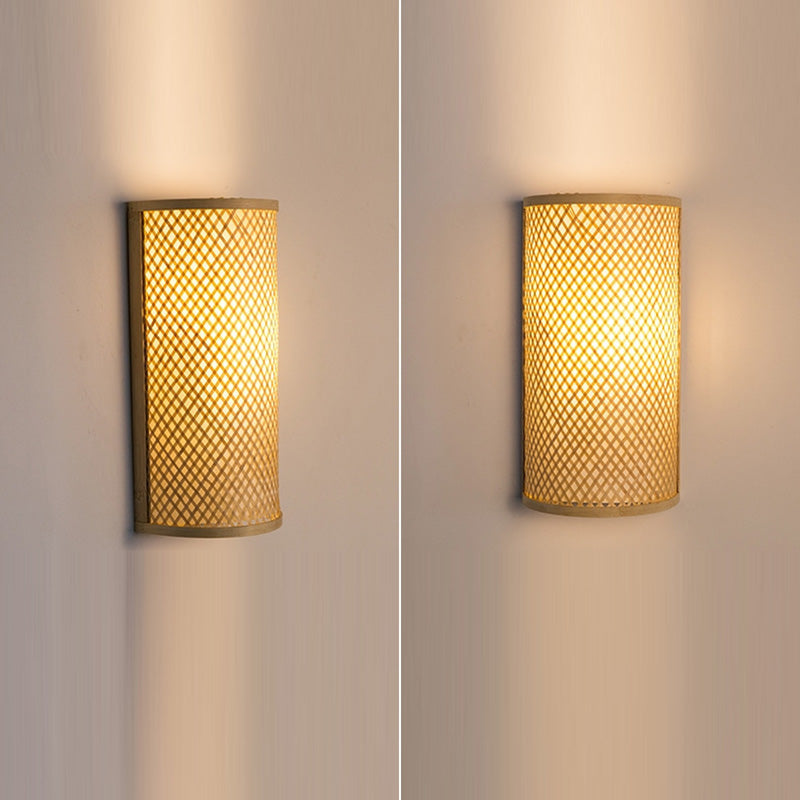 Bamboo Semicircle 2-Light Sconce