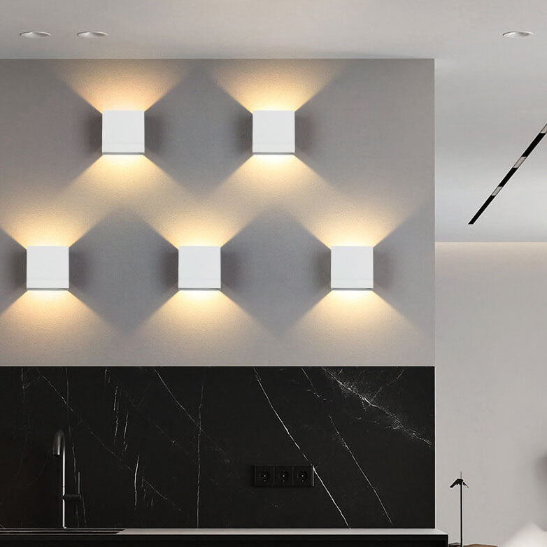 Square Aluminum LED Wall Sconce