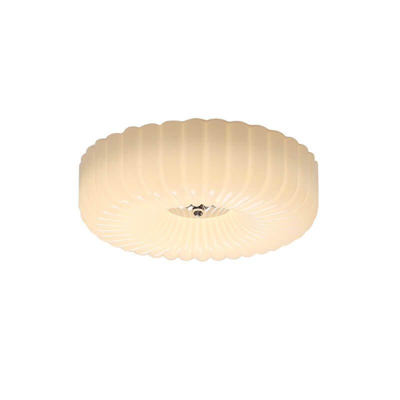 Cream Textured Glass LED Ceiling Light