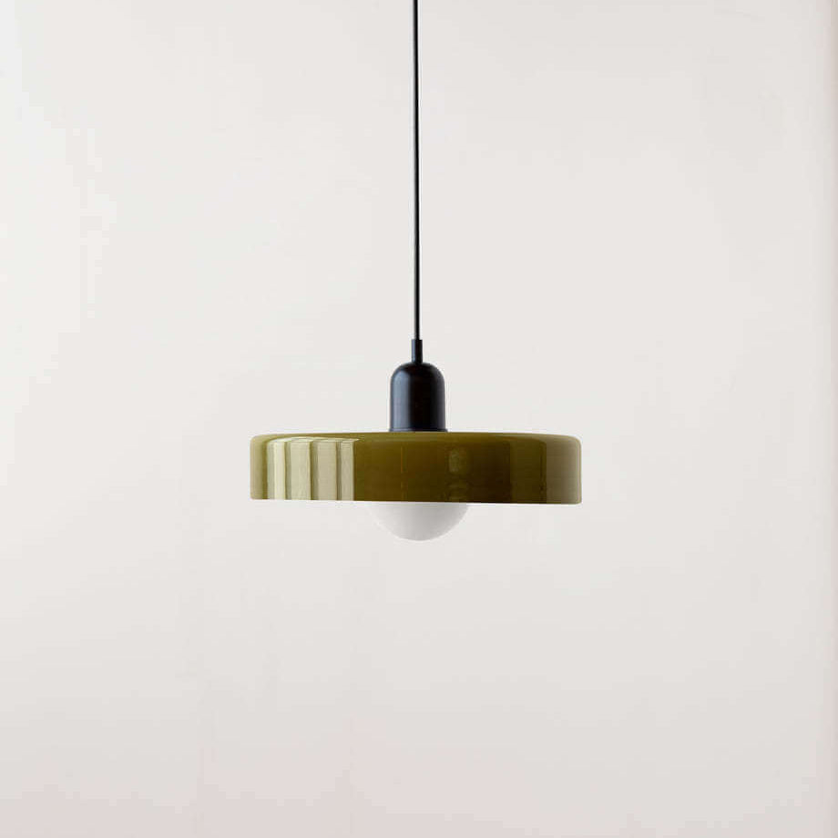 Colorful Vintage Glass Pendant Light - 1-Light Fixture