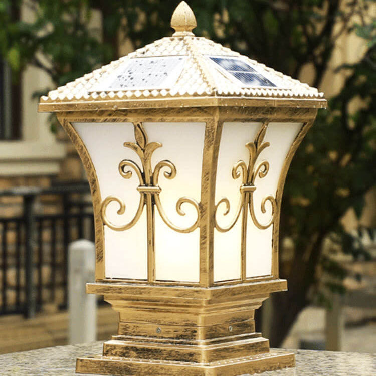 Premium Vintage-Style Waterproof Solar Outdoor Column Light