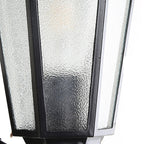 Modern Hexagonal Aluminum Outdoor Wall Sconce with Frosted
