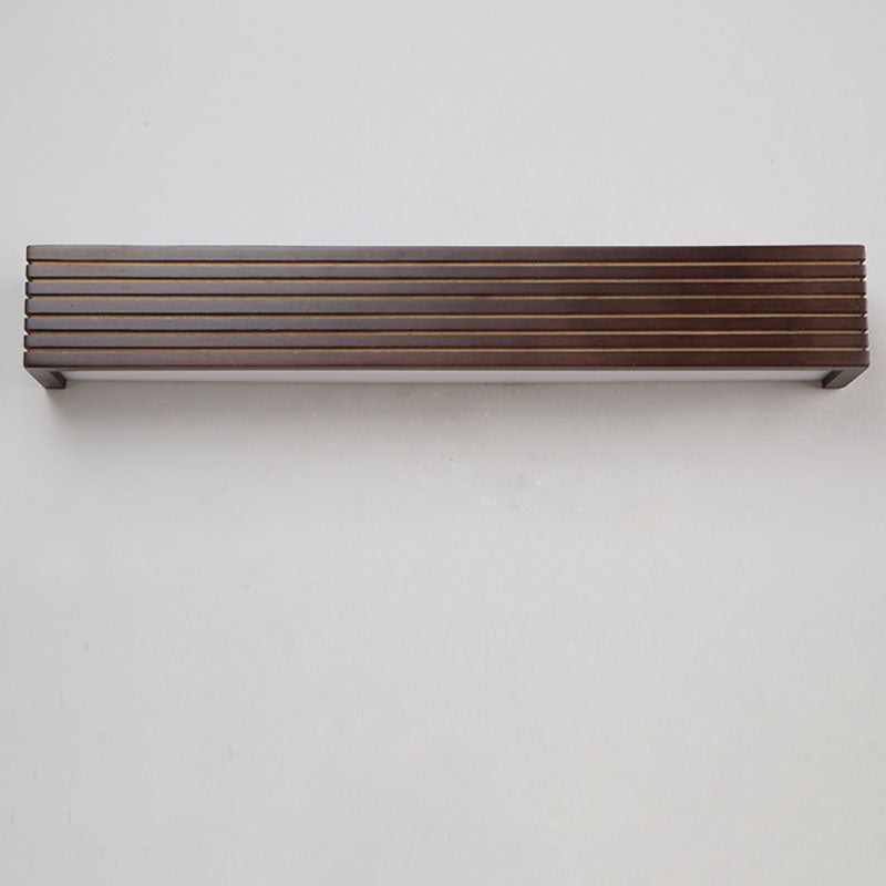 Striped Wood LED Vanity Sconce