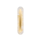 Premium Brass and Marble Oval LED Wall Sconce