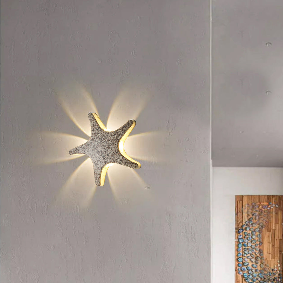 Modern Aluminum Starfish LED Waterproof Wall Sconce