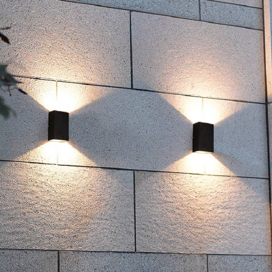 Black Waterproof Aluminum LED Sconce