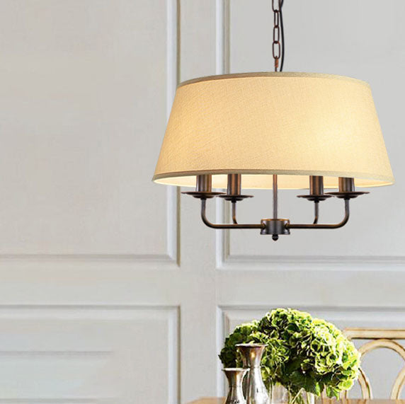 Classic European 4-Light Iron Pendant Lamp