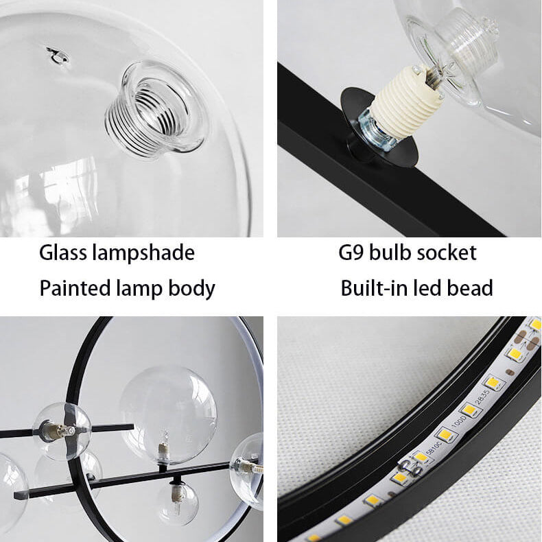 Contemporary Glass Bubble Chandelier - 7/10 Light Design