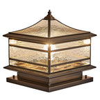 Premium European Brass and Glass Waterproof Square Pillar