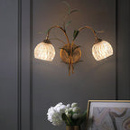Glass Flower Wall Sconce