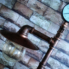 Steampunk Copper Water Pipe 2-Light Floor Lamp