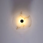 Luxury Round Marble and Iron LED Wall Sconce