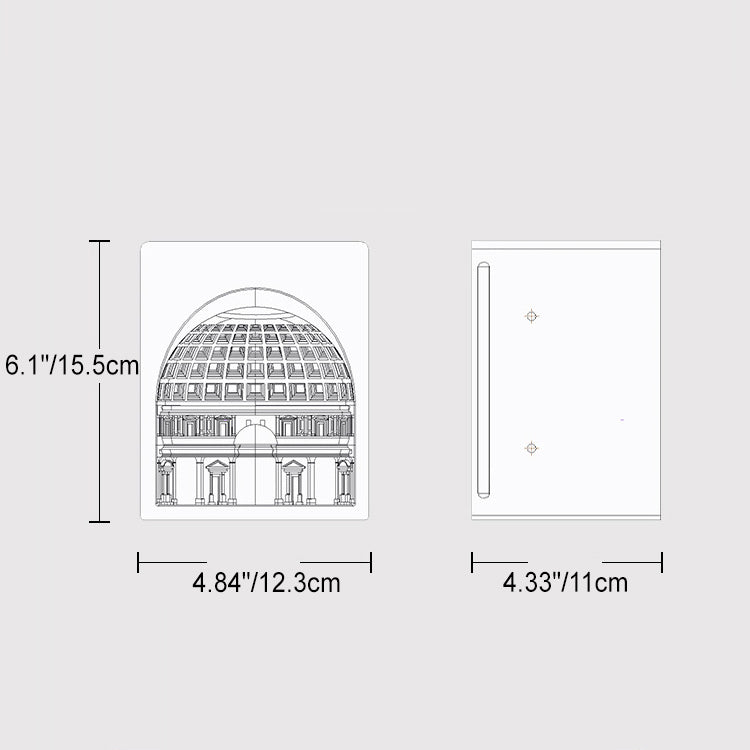 Plaster LED Recessed Wall Sconce