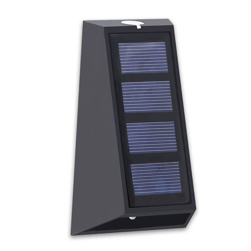 Premium Solar RGB Trapezoid Outdoor LED Wall Sconce Lamp