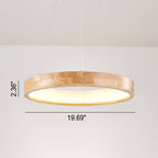 Log Circle LED Island Chandelier