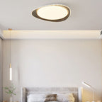 Contemporary Wood Grain Pebble LED Flush Mount Ceiling