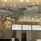 Luxury LED Chandelier with Crystal Orb Shade for Modern Staircases