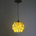 Premium Vintage Stained Glass Petal Pendant Light