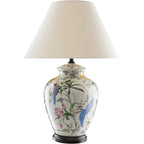 Premium Retro Ceramic Flower and Bird Table Lamp - 1 Light