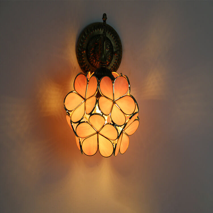 Tiffany Flower Glass Wall Sconce