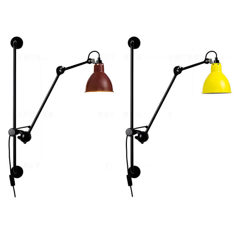 Industrial Iron Swing Arm Sconce