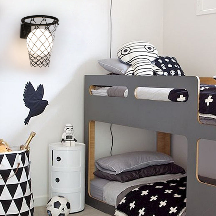 Art Deco Kids Basketball Hoop Wall Sconce