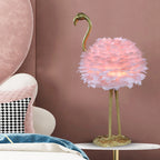 Nordic Goose Feather Flamingo Table Lamp - 1-Light Design for Bedside