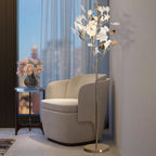 Premium Ginkgo Leaf 5-Light Floor Lamp - Nordic Acrylic & Iron Design