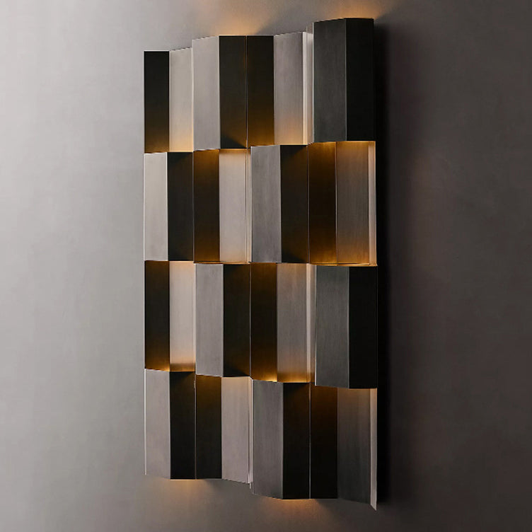 Modern Waterproof Stainless Steel Rectangular LED Wall
