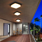 Contemporary Square Aluminum LED Flush Mount Ceiling Light for Outdoor Use