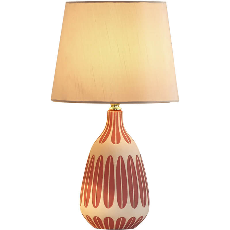Nordic Vertical Pattern Ceramic Table Lamp - 1 Light