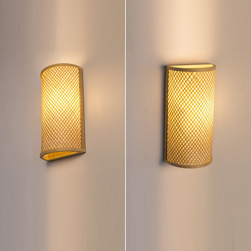 Bamboo Semicircle 2-Light Sconce