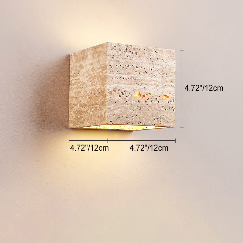 Travertine Square LED Wall Sconce