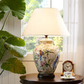 Premium Retro Ceramic Flower and Bird Table Lamp - 1 Light
