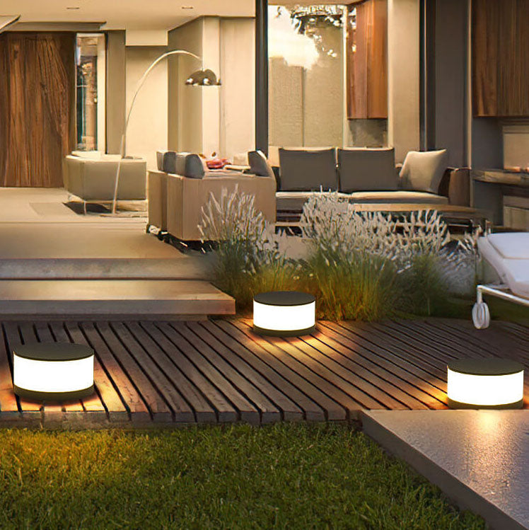 Premium Waterproof LED Solar Round Column Post Light