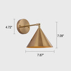 Brass Cone Iron Wall Sconce