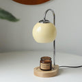 Elegant Solid Wood Spherical Candle Table Lamp - 1-Light Design